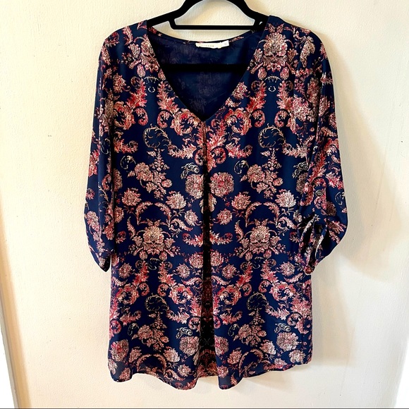 Lush Long Sleeve Dress - Paisley - Picture 1 of 8